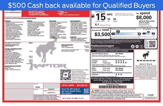 New 2025 Ford Bronco Raptor w/ Interior Carbon Fiber Pack image 5