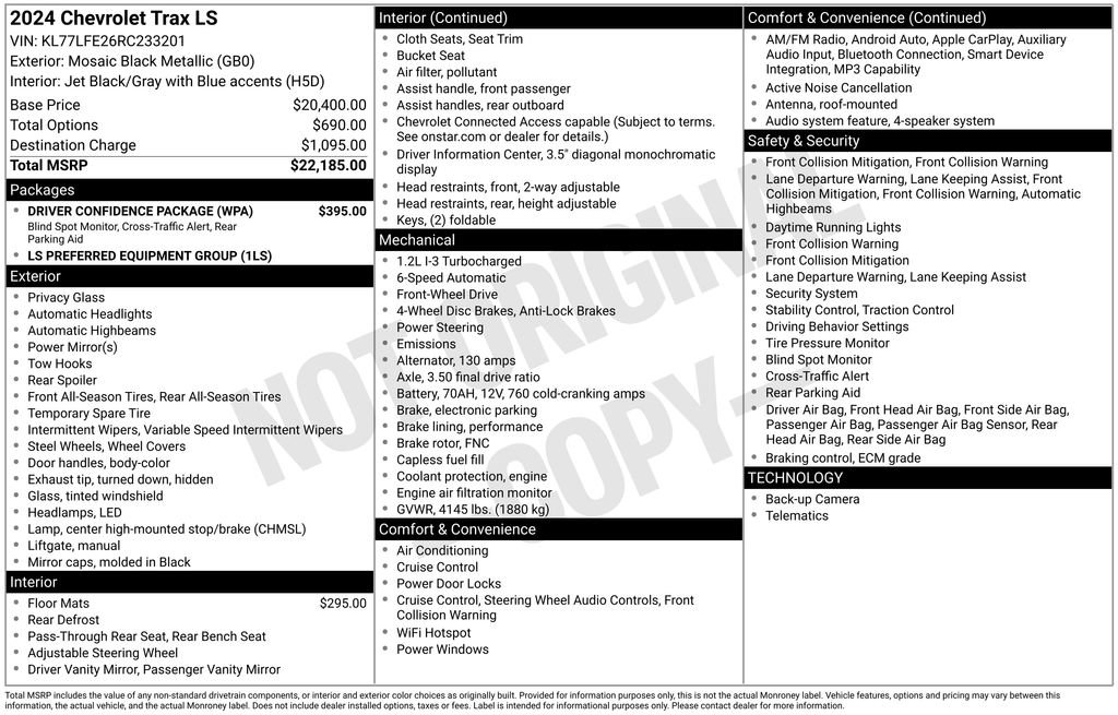 Used 2024 Chevrolet Trax LS w/ Driver Confidence Package FWD image 32