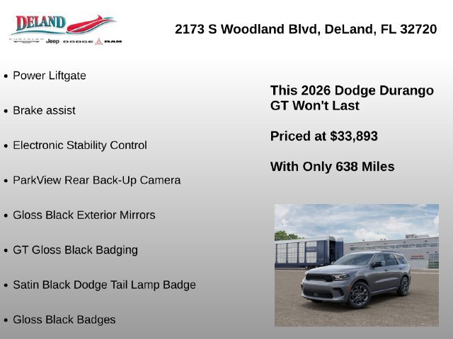 New 2026 Dodge Durango GT w/ Blacktop Package AWD/4WD image 15