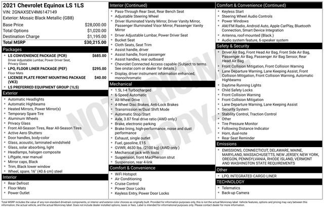 Used 2021 Chevrolet Equinox LS w/ LS Convenience Package image 50