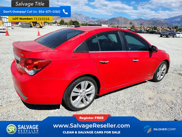 Used 2014 Chevrolet Cruze LTZ w/ Sun, Sound and Sport Package FWD image 4