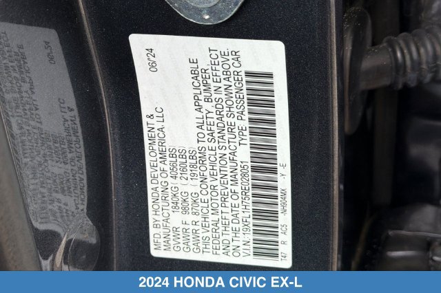 Certified 2024 Honda Civic EX-L image 31