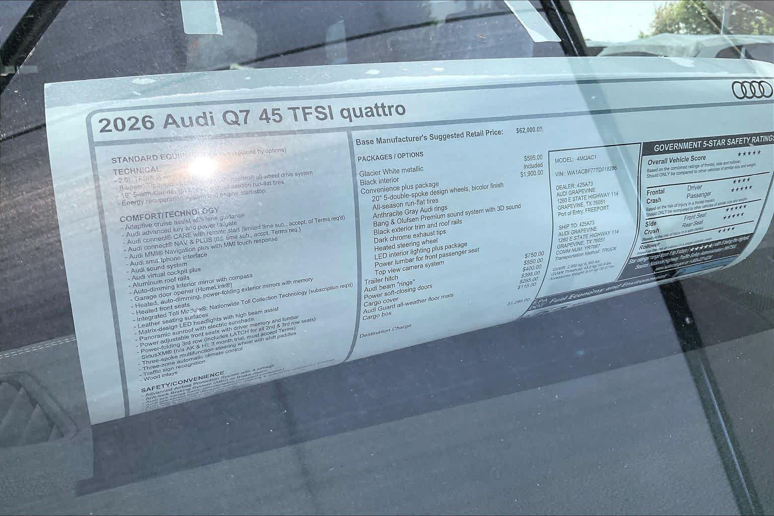 New 2026 Audi Q7 2.0T Premium AWD/4WD image 21