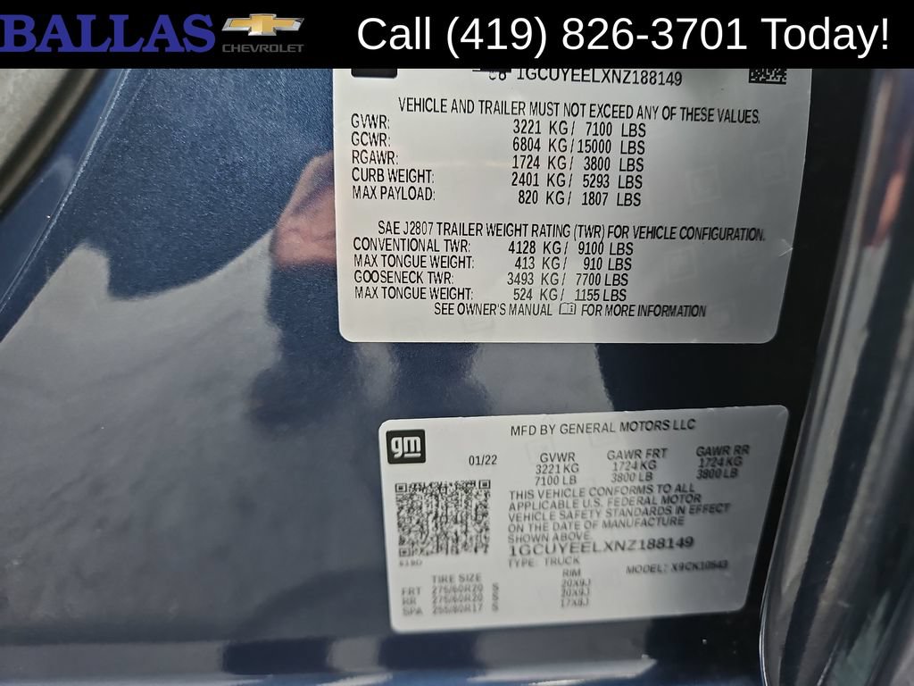 Certified 2022 Chevrolet Silverado 1500 RST w/ LPO, Dark Essentials Package AWD/4WD image 34
