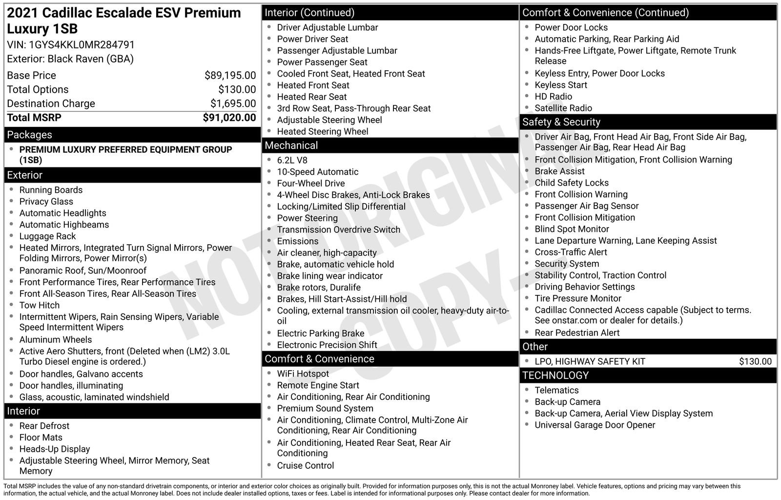 Used 2021 Cadillac Escalade ESV Premium Luxury AWD/4WD image 38