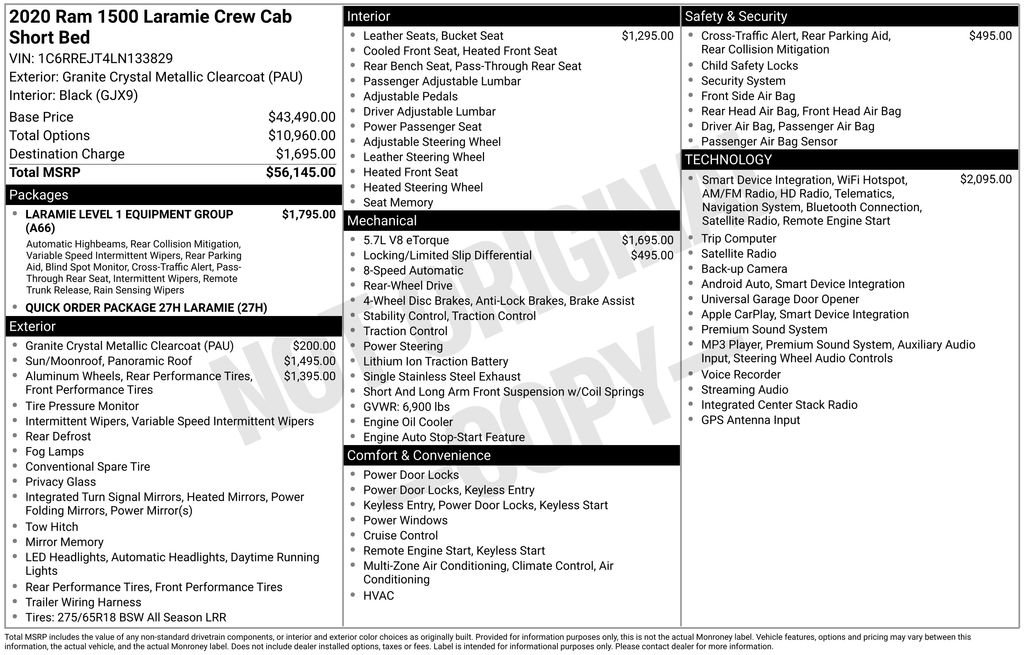 Used 2020 RAM 1500 Laramie RWD image 24