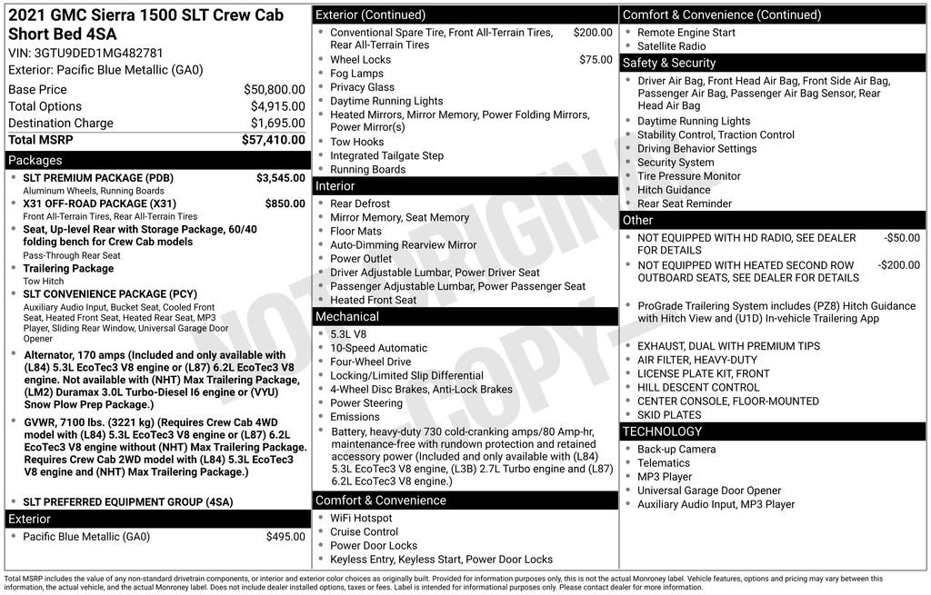 Certified 2021 GMC Sierra 1500 SLT w/ SLT Premium Package image 40