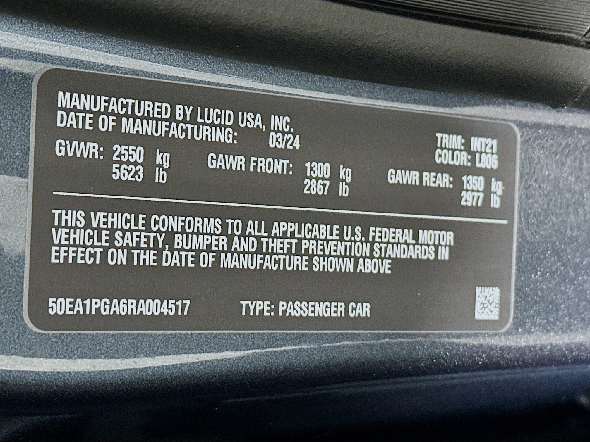 Used 2024 Lucid Air Pure RWD image 12