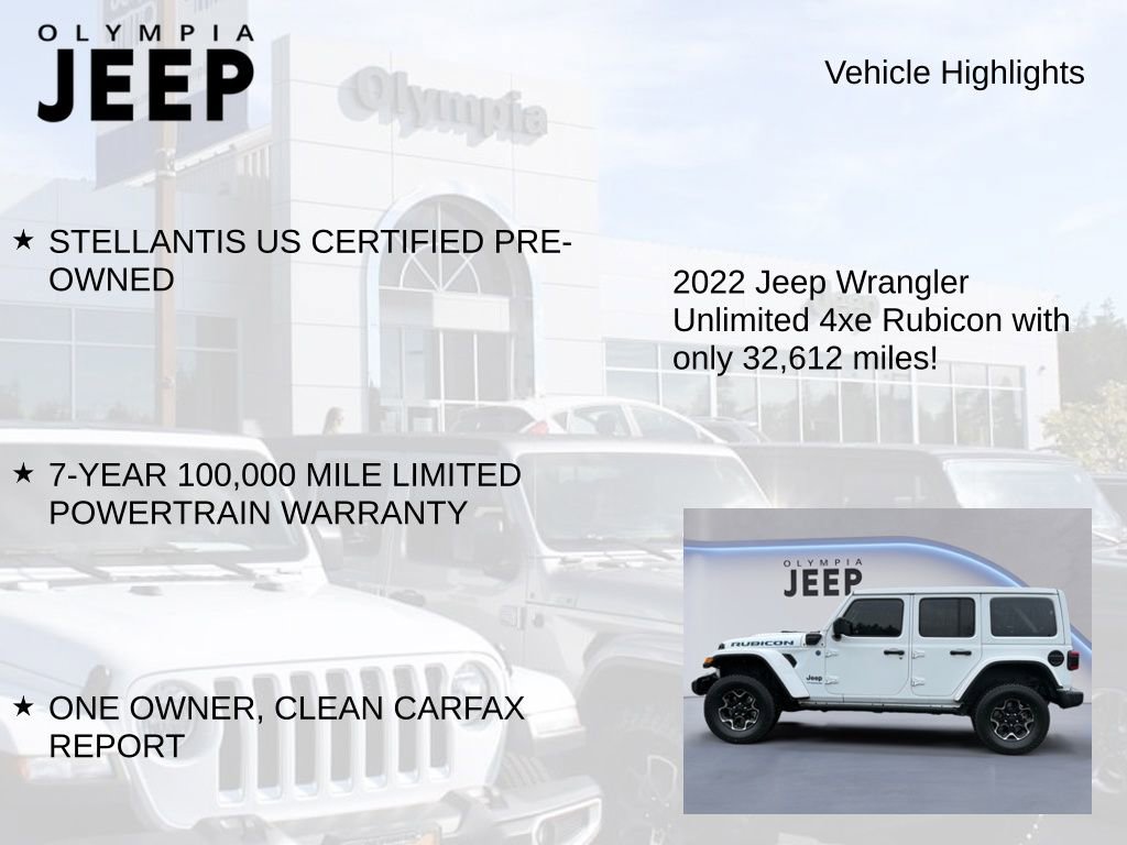Used 2022 Jeep Wrangler Unlimited Rubicon 4xe w/ Cold Weather Group image 7
