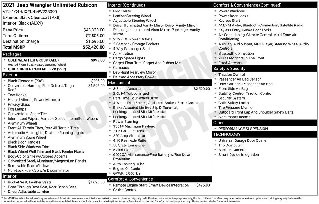 Used 2021 Jeep Wrangler Unlimited Rubicon w/ Cold Weather Group image 50