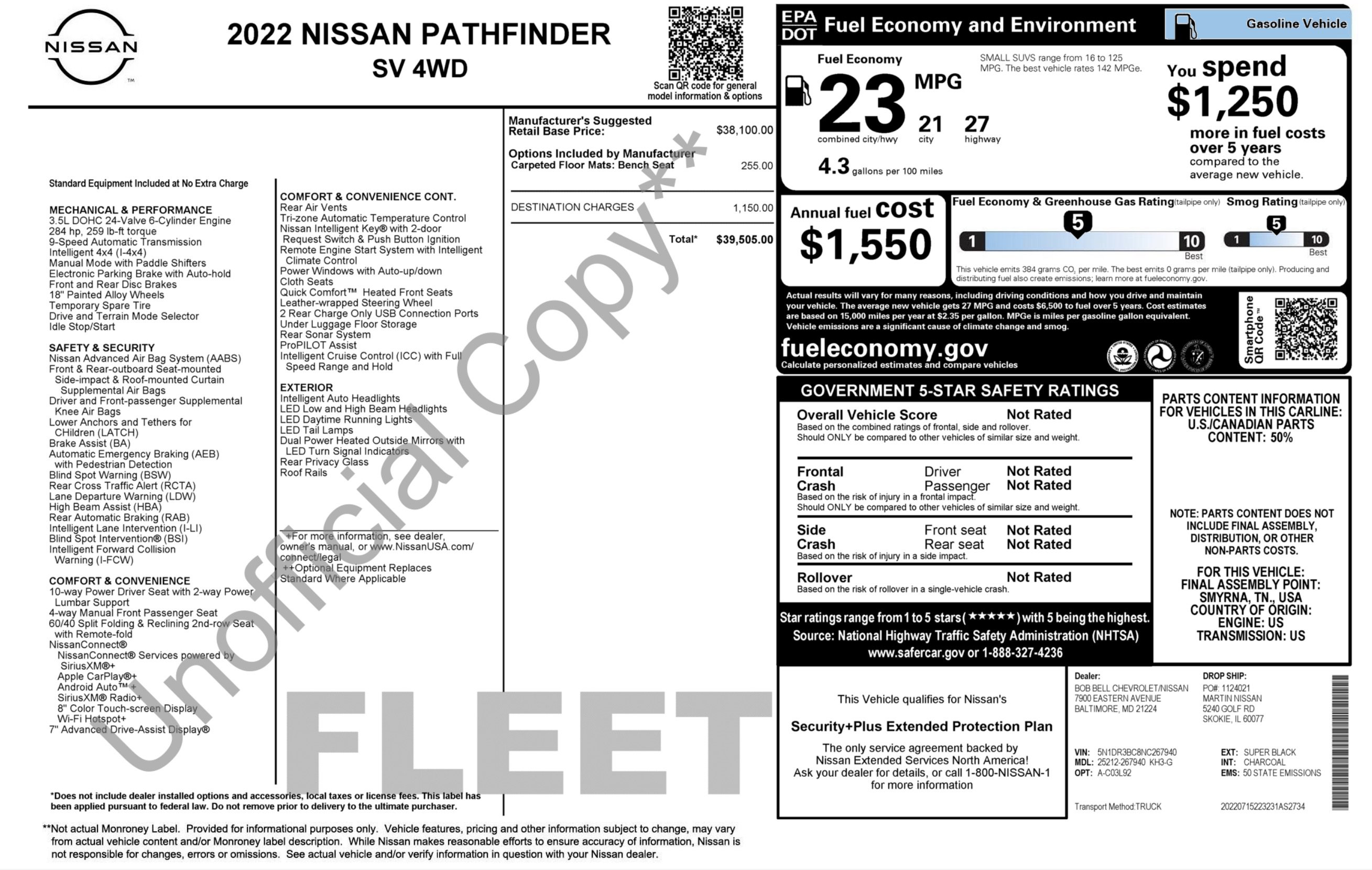 Used 2022 Nissan Pathfinder SV AWD/4WD image 2