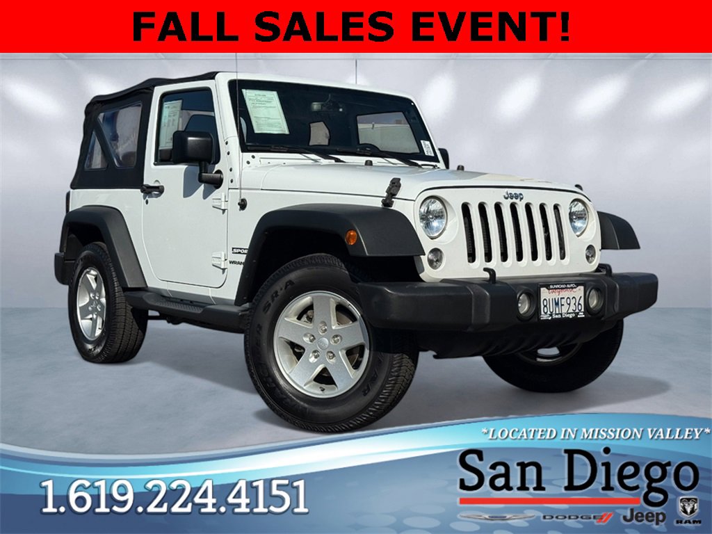 Used 2017 Jeep Wrangler Sport w/ Quick Order Package 24S
