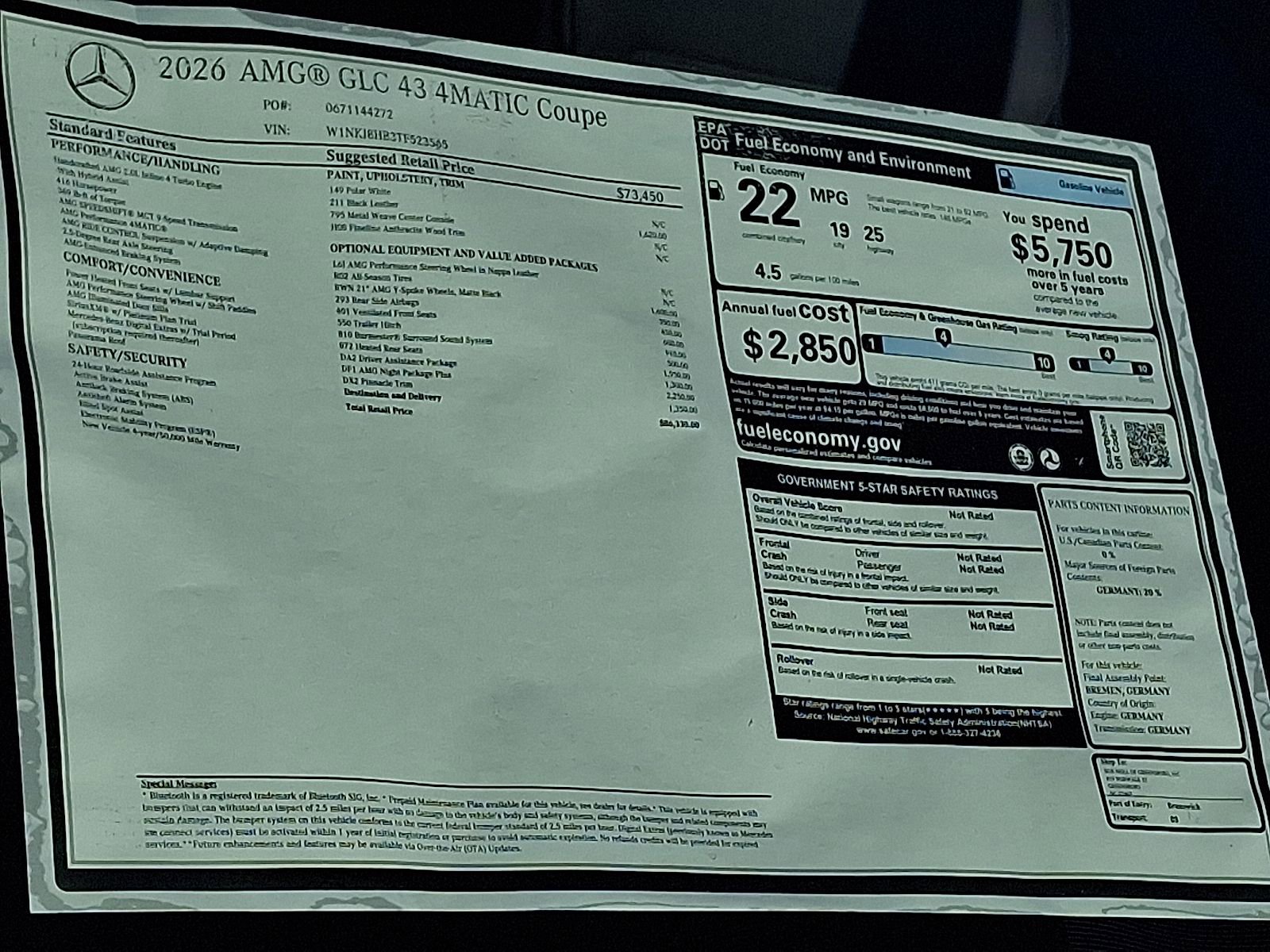 New 2026 Mercedes-Benz GLC 43 AMG 4MATIC Coupe image 19