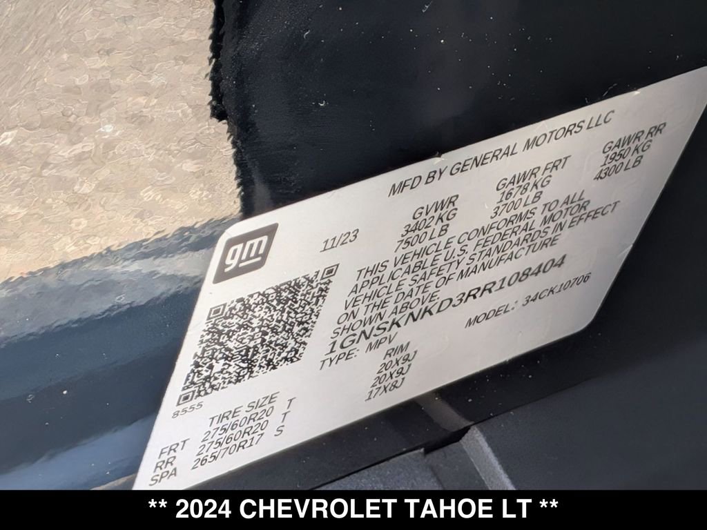 Used 2024 Chevrolet Tahoe LT w/ LT Signature Package AWD/4WD image 33