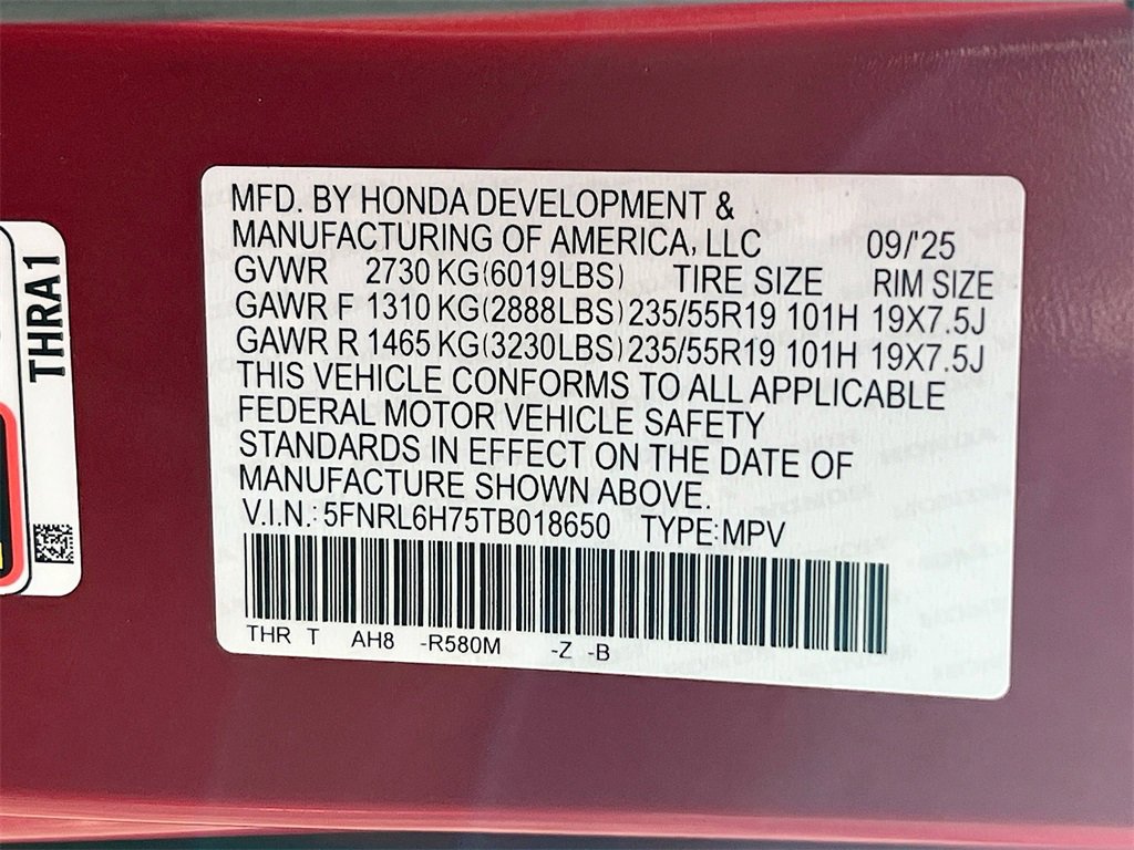 New 2026 Honda Odyssey Sport-L image 34