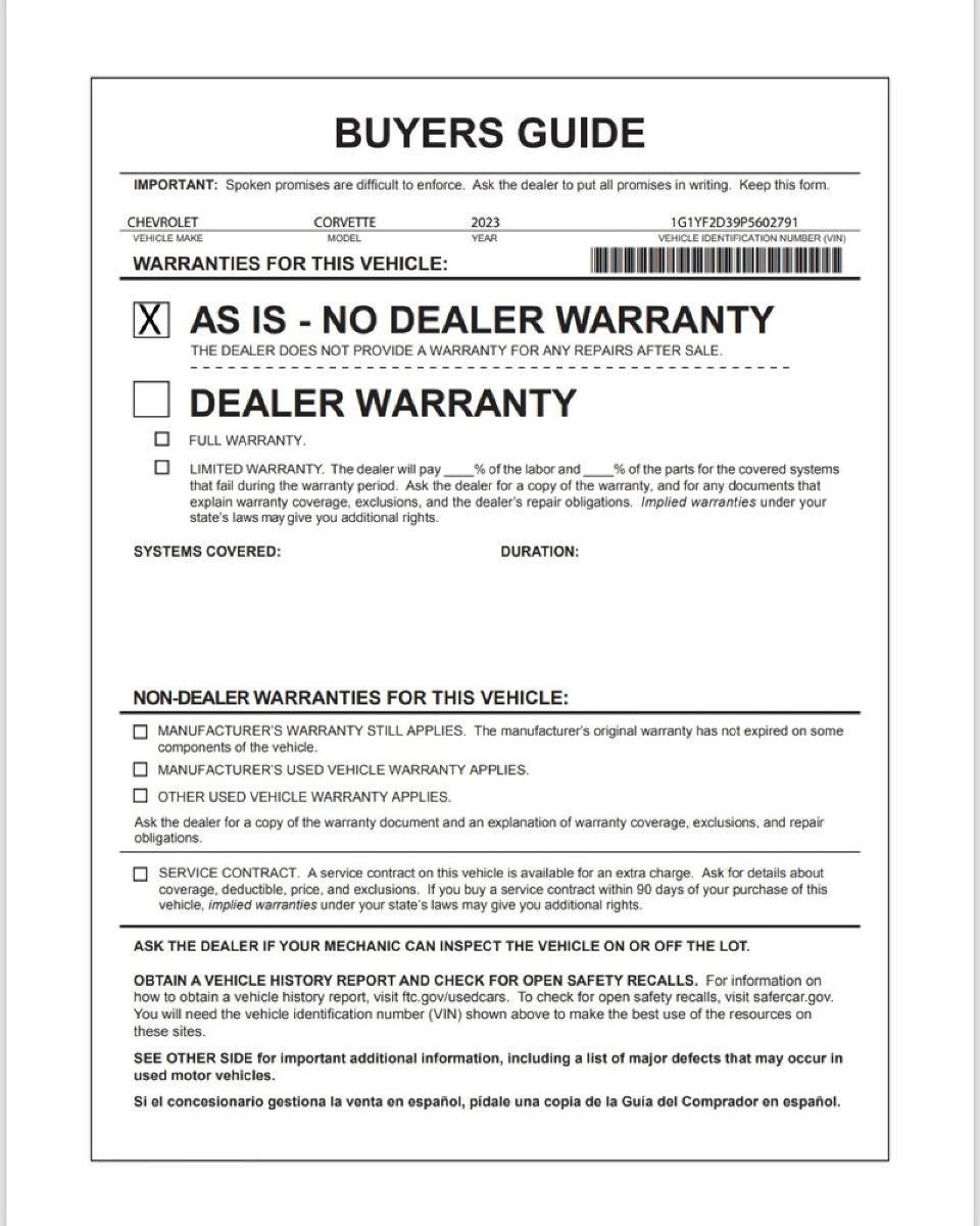 Used 2023 Chevrolet Corvette Z06 w/ Engine Appearance Package RWD image 24