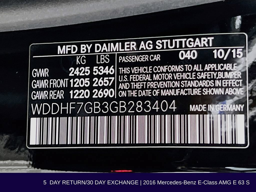 Used 2016 Mercedes-Benz E 63 AMG S-Model image 37