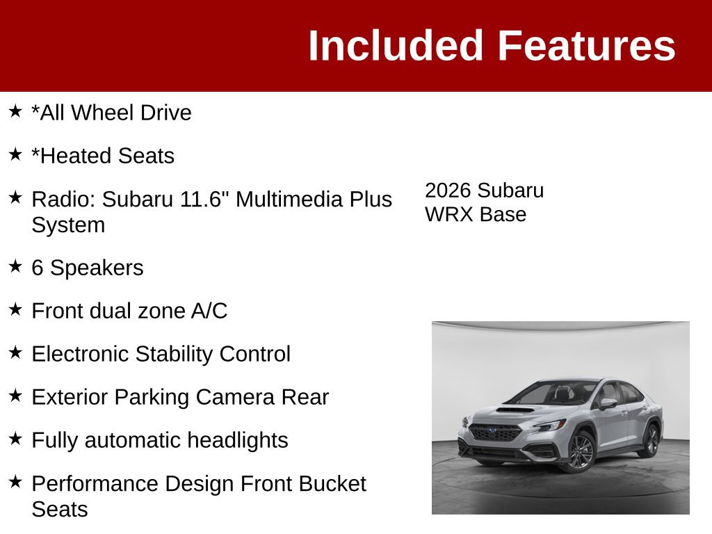 Used 2026 Subaru WRX AWD/4WD image 3