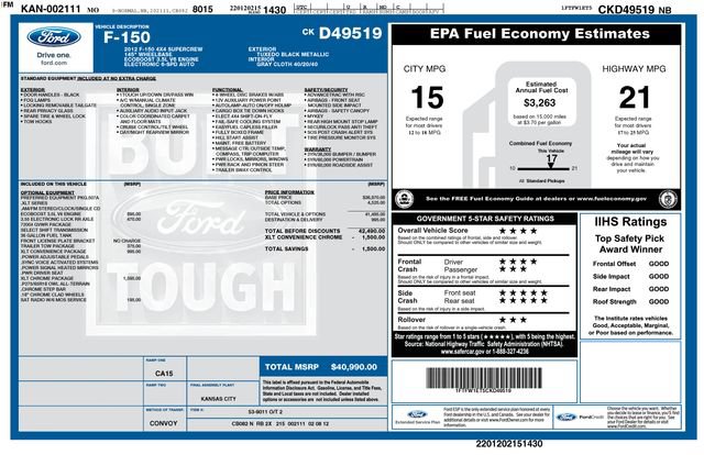 Used 2012 Ford F150 XLT w/ XLT Chrome Pkg AWD/4WD image 32