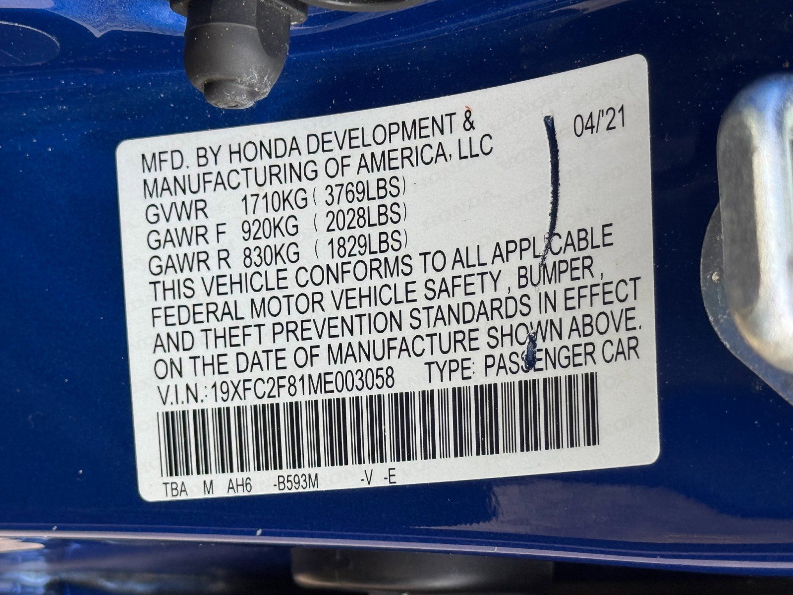 Used 2021 Honda Civic Sport image 39