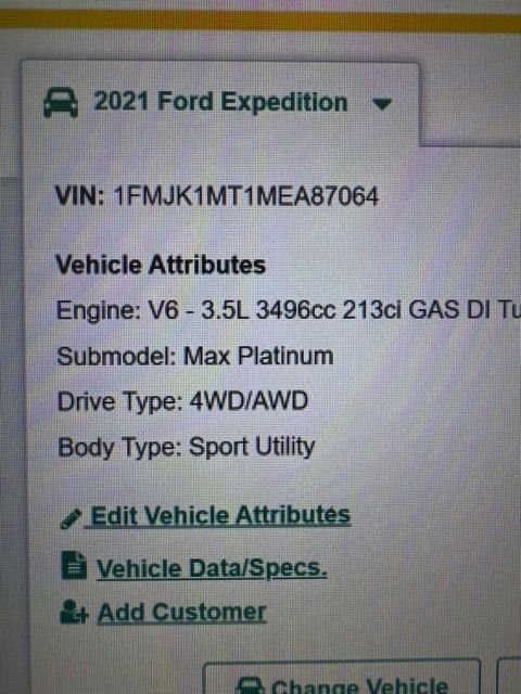 Certified 2021 Ford Expedition Max Platinum AWD/4WD image 18