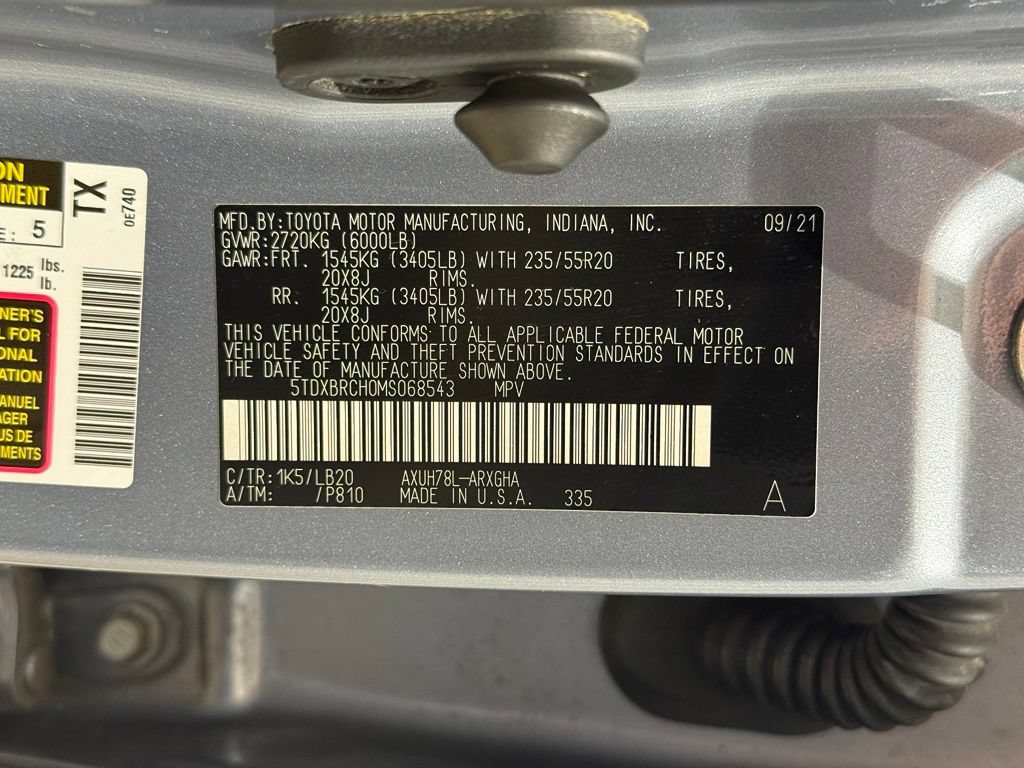 Certified 2021 Toyota Highlander Limited AWD/4WD image 34