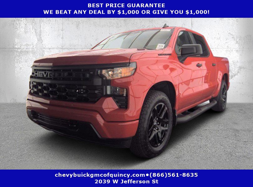 Certified 2025 Chevrolet Silverado 1500 Custom w/ Turbomax Blackout Package RWD image 1