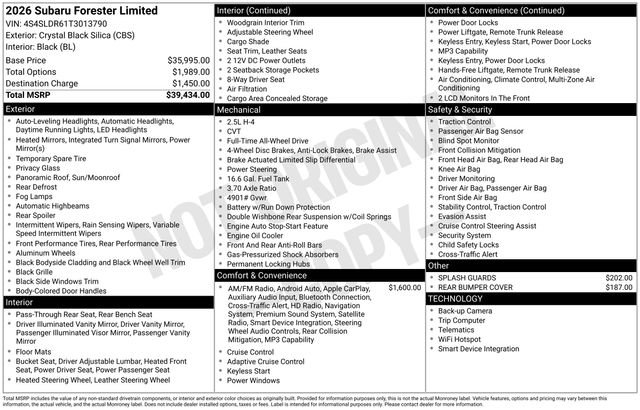 Certified 2026 Subaru Forester Limited AWD/4WD image 32