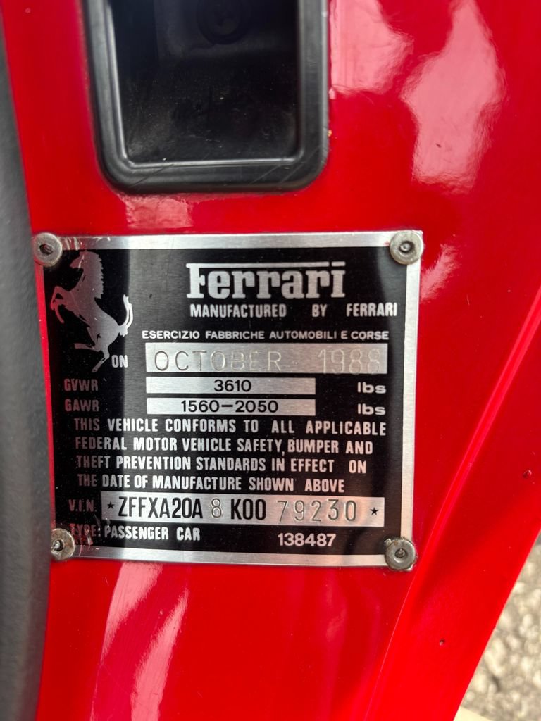 Used 1989 Ferrari 328 GTS RWD image 26
