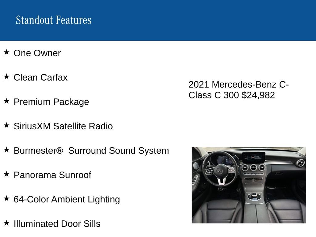Certified 2021 Mercedes-Benz C 300 Sedan image 9
