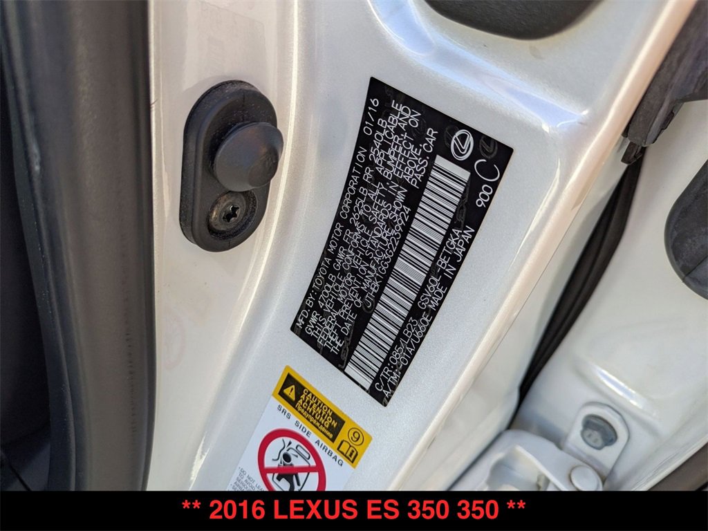 Used 2016 Lexus ES 350 image 33