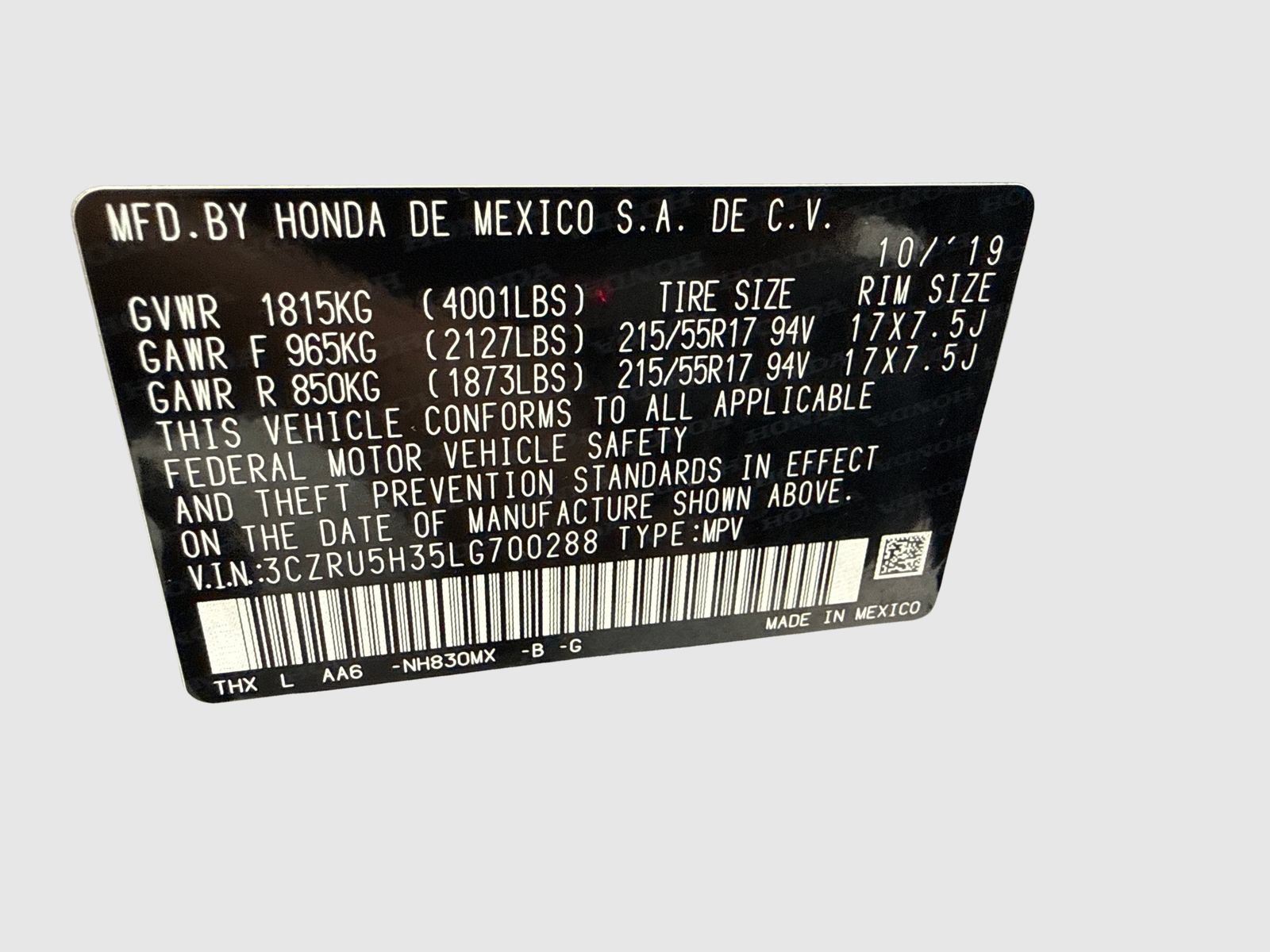 Used 2020 Honda HR-V LX image 50