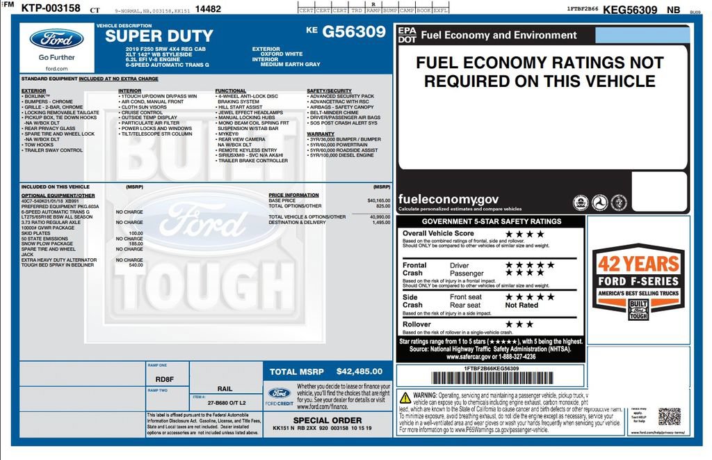 Used 2019 Ford F250 XLT w/ Snow Plow Prep Package AWD/4WD image 5