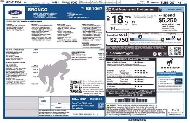 New 2026 Ford Bronco Outer Banks AWD/4WD image 17