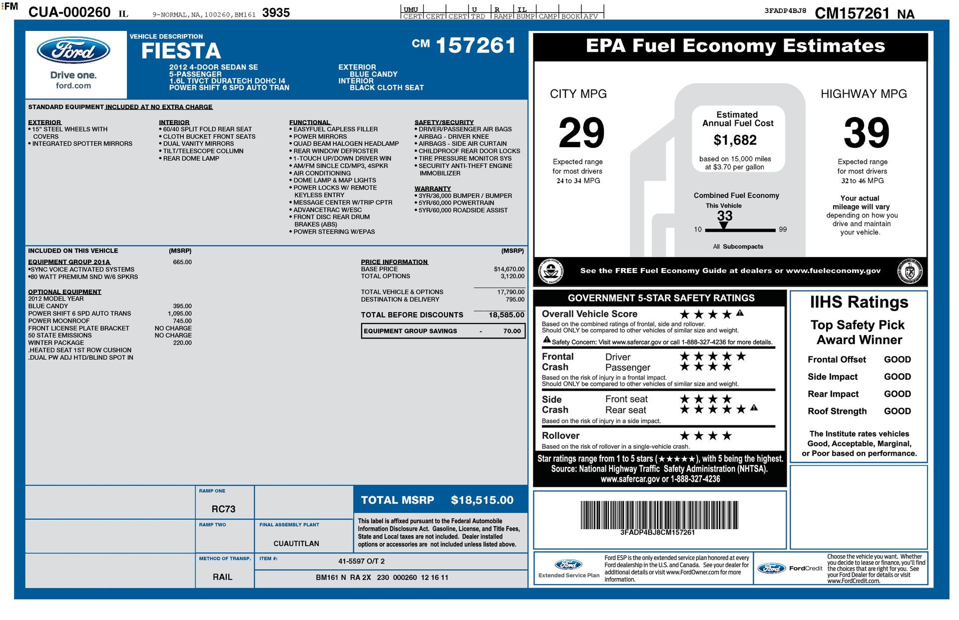 Used 2012 Ford Fiesta SE FWD image 3