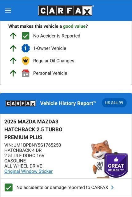 Used 2025 MAZDA MAZDA3 Hatchback w/Premium Plus Pkg image 4