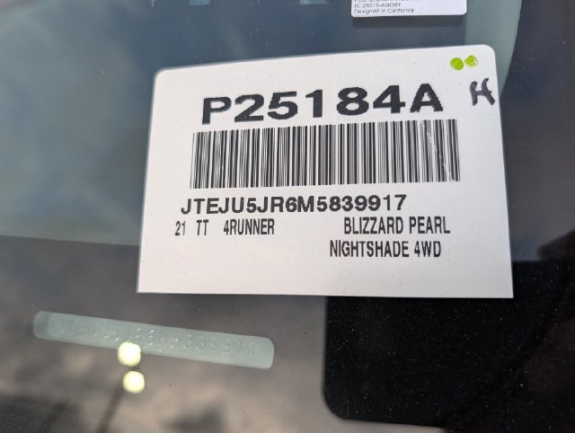 Used 2021 Toyota 4Runner Nightshade AWD/4WD image 37