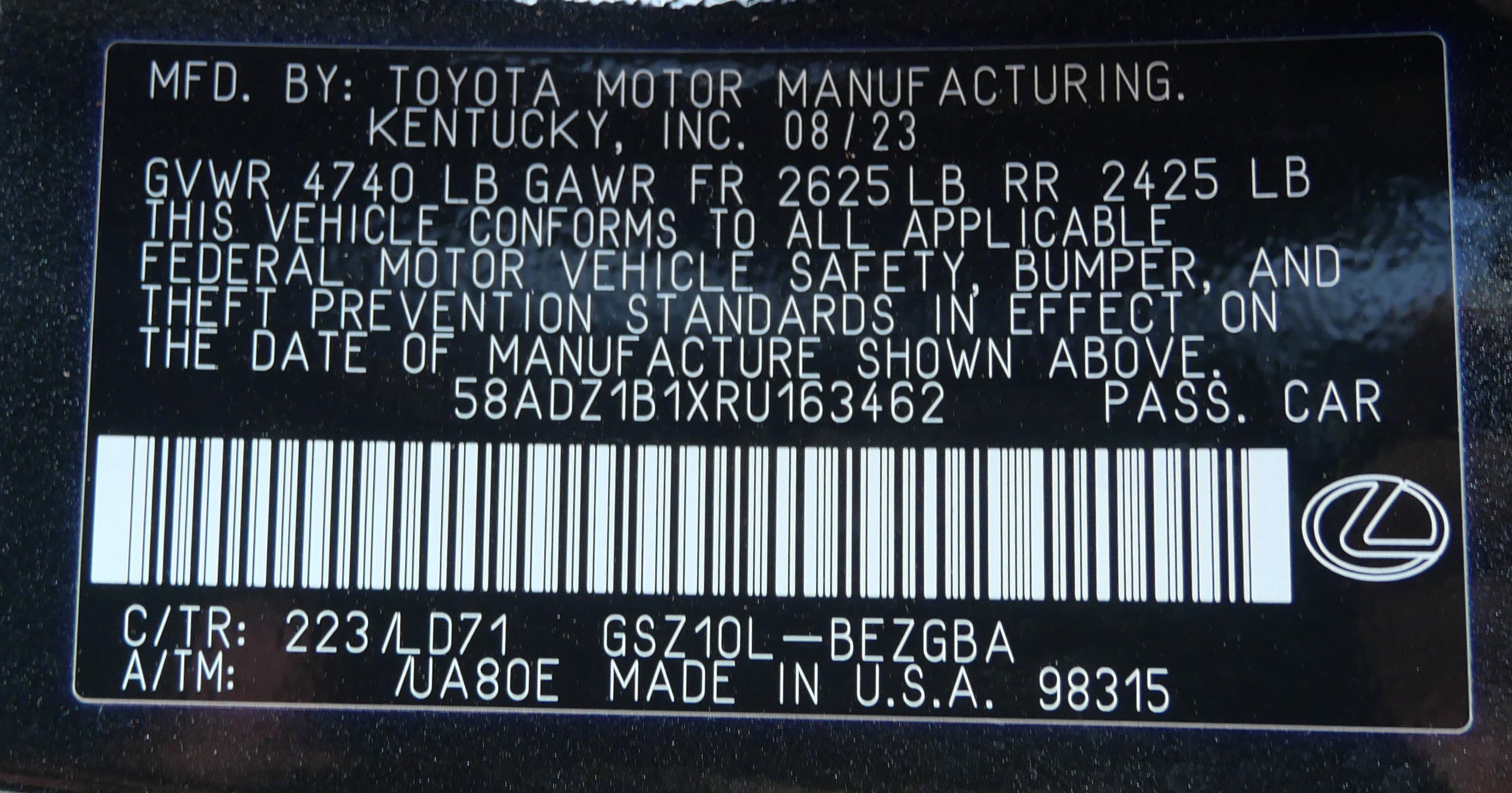 Used 2024 Lexus ES 350 w/ Premium Package image 18