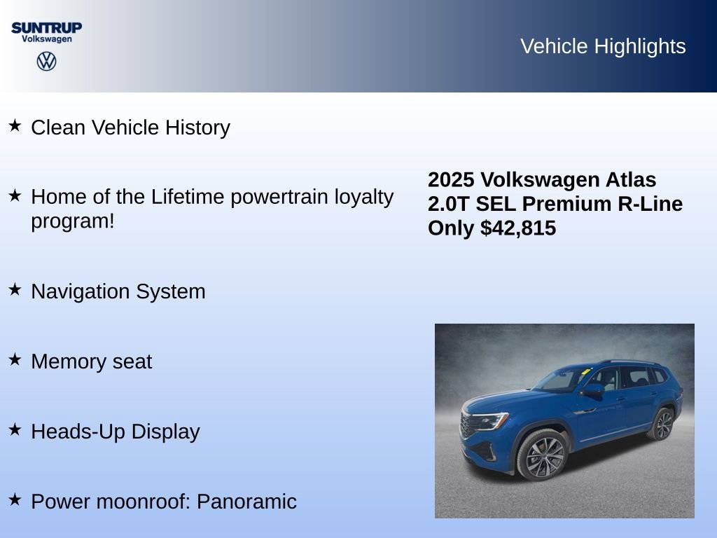 Used 2025 Volkswagen Atlas SEL Premium R-Line image 8