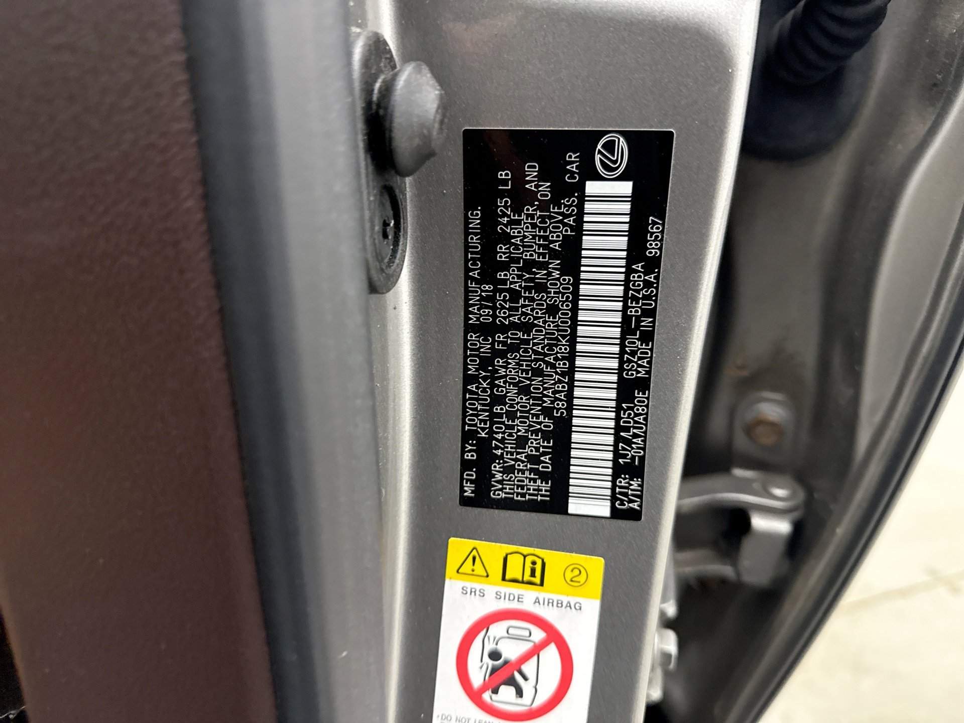 Used 2019 Lexus ES 350 w/ Premium Package FWD image 21