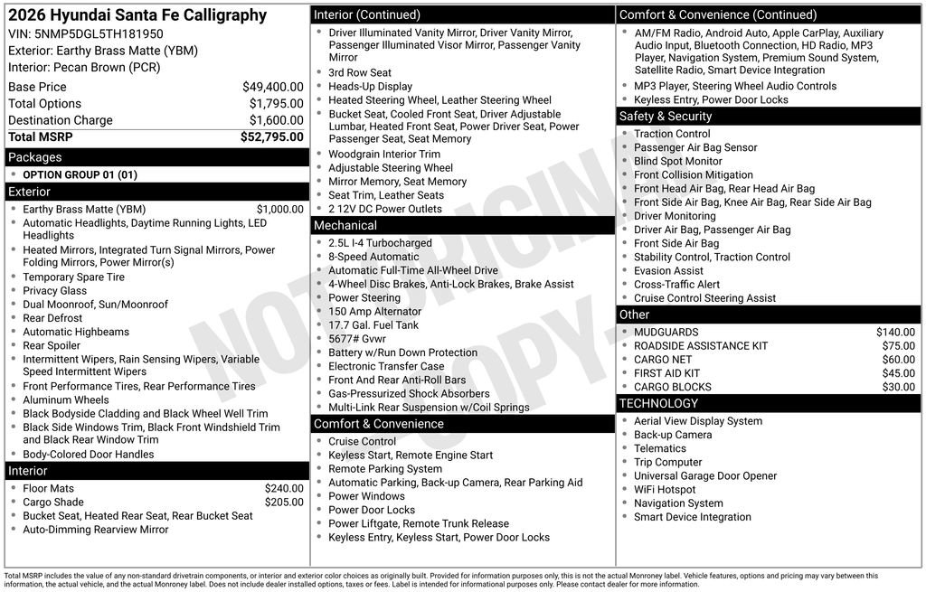 New 2026 Hyundai Santa Fe Calligraphy AWD/4WD image 23