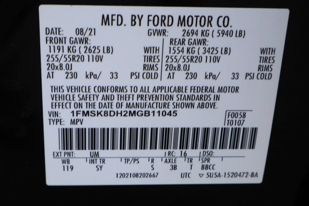 Used 2021 Ford Explorer XLT w/ Equipment Group 202A AWD/4WD image 36