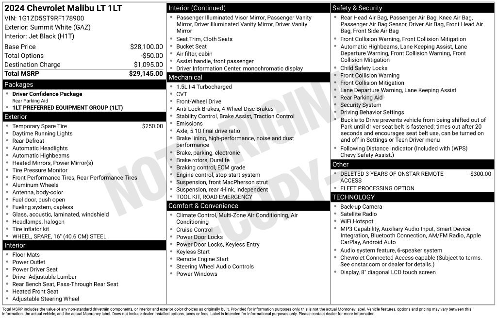 Used 2024 Chevrolet Malibu LT FWD image 6
