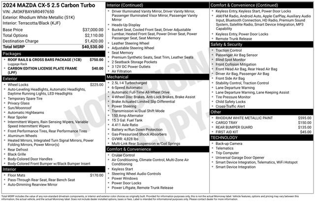 Used 2024 MAZDA CX-5 Carbon Edition AWD/4WD image 4