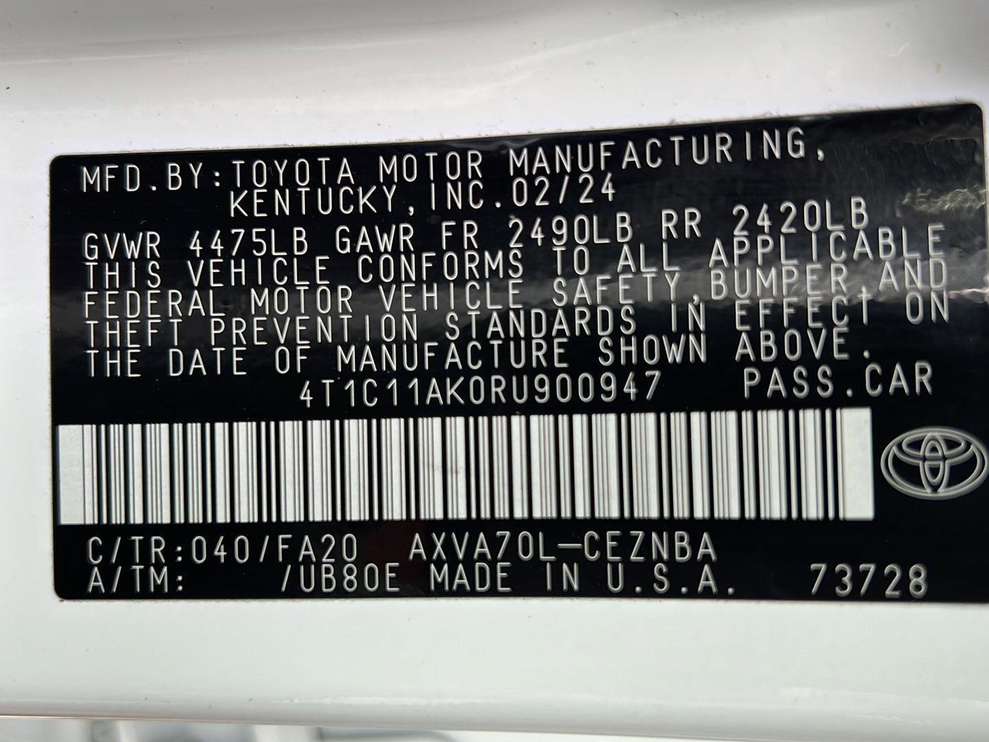 Used 2024 Toyota Camry LE image 28