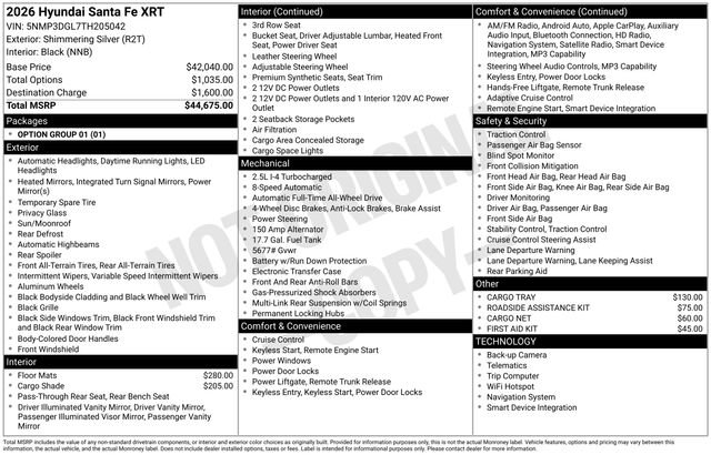 New 2026 Hyundai Santa Fe XRT AWD/4WD image 27
