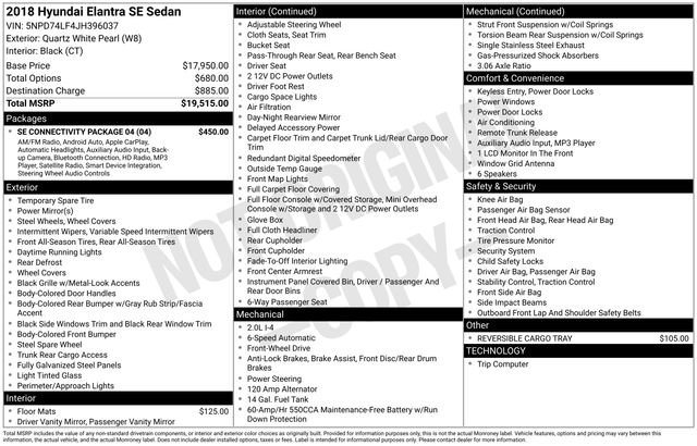 Used 2018 Hyundai Elantra SE w/ SE Connectivity Package 04 image 4