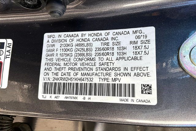 Certified 2019 Honda CR-V EX image 18