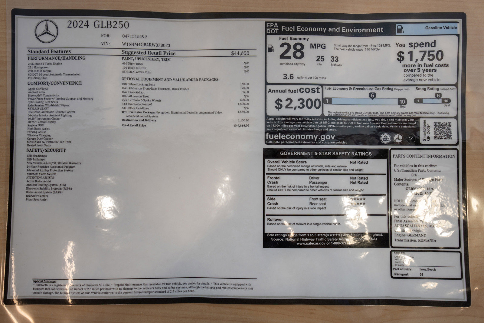 Used 2024 Mercedes-Benz GLB 250 w/ Exclusive Package image 37