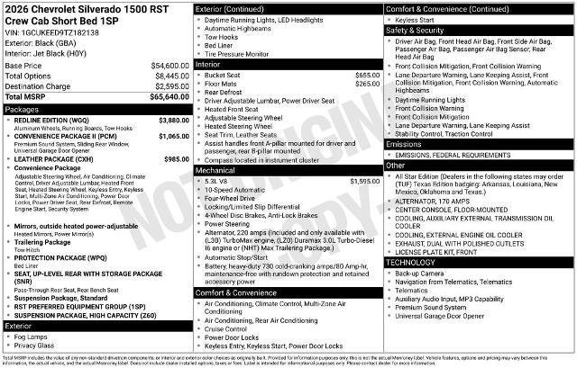 New 2026 Chevrolet Silverado 1500 RST w/ Redline Edition image 35